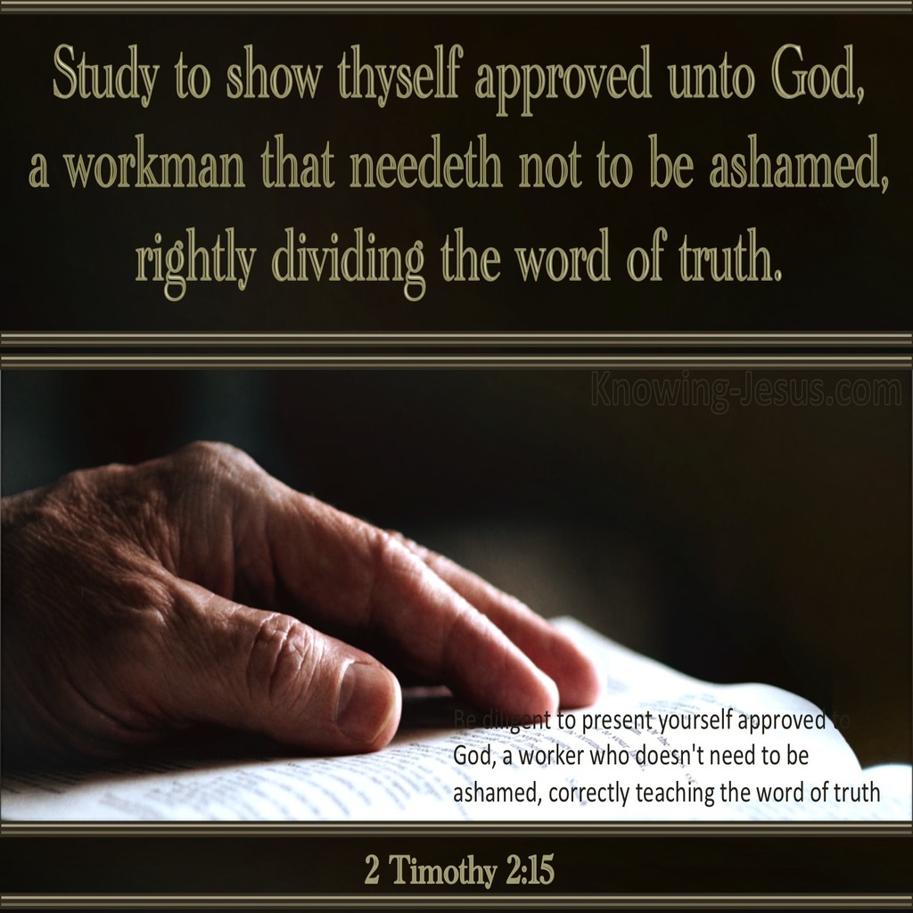 2 Timothy 2:15 Study To Show Yourself Approved (brown)
